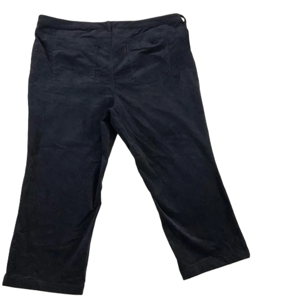 Talbots Dark Blue‎ Corduroy Cropped 5-Pocket Chinos 22W